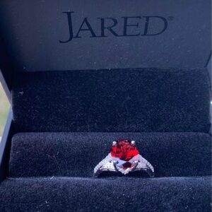 Garnet & Diamond white gold ring from Jared’s…